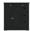 Bathroom Floor Cabinet 4 Drawers 2 Doors with Adjustable Shelf Storage Organizer for Bathrooms