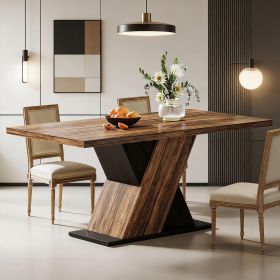 Dining Table, Wood Kitchen Dinner Table for 4-6