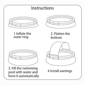 141.73in*29.92in outdoor inflatable swimming pool