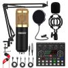 5 CORE Condenser Microphone Bundle, Podcast Equipment Bundle w/Mixer, Mic Arm Stand, Shock Mount