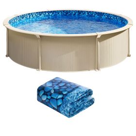 27-ft Round Above Ground Pool Liner, Overlap Pool Liners, Standard Gauge Vinyl, 48-to-54inch Wall Height