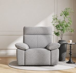 Power Recliner Chair, Modern Teddy Fabric Electric Reclining Sofa