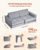 Modular Kids Play Couch, Sectional Toddler Sofa with Armrests, 28D Sponge & Short Pile