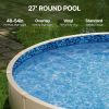 27-ft Round Above Ground Pool Liner, Overlap Pool Liners, Standard Gauge Vinyl, 48-to-54inch Wall Height