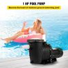 1HP Swimming Pool Pump, Dual Voltage 110V/220V, Circulates 5544GPH for Efficient Water Movement Above Pools
