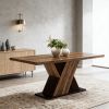 Dining Table, Wood Kitchen Dinner Table for 4-6