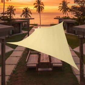 Artpuch Custom Size Beige Sun Shade Sail Triangle Canopy 185 GSM Durable Fabric UV Block Awning for Outdoor Patio Garden Backyard (Customized Ava (Color: Beige, size: 08'x20')